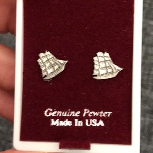 USS Constitution Clipper Ship Earrings
